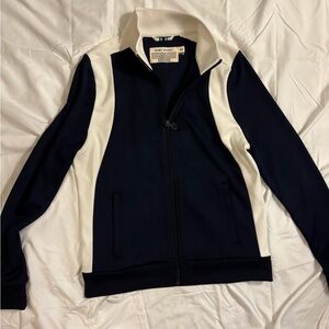 Tory Sport Navy and White Bomber Jacket